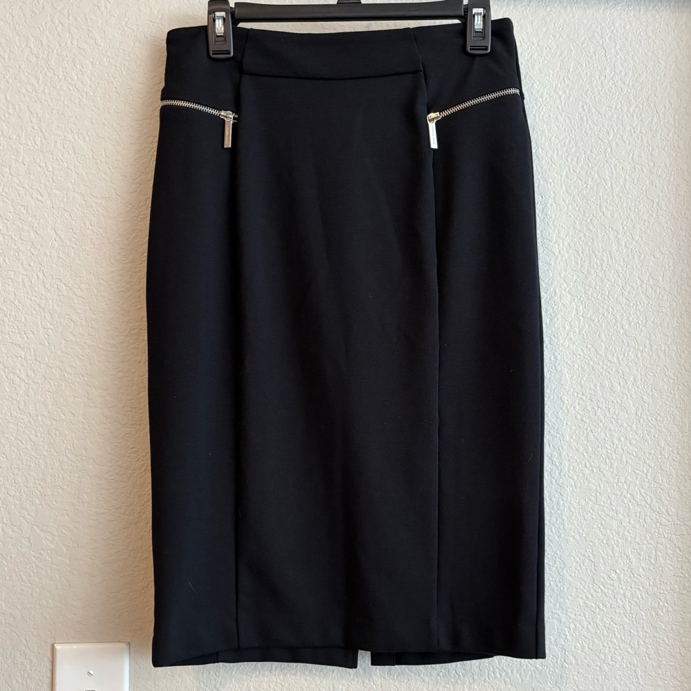 ❗️FINAL❗️MICHAEL Michael Kors Black Pencil Skirt Silver Hardware 8